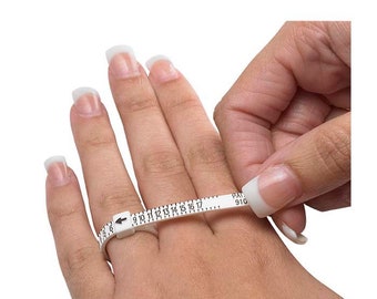 Ring Sizer Re-Usable Ring Gauge. Whole and Half US Sizes 1-17. Keep this handy tool to use anytime to find your ring size. Flexible Plastic