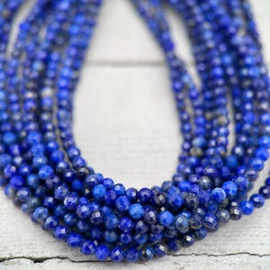Lapis Lazuli and Solid 925 Sterling Silver Beaded Necklace