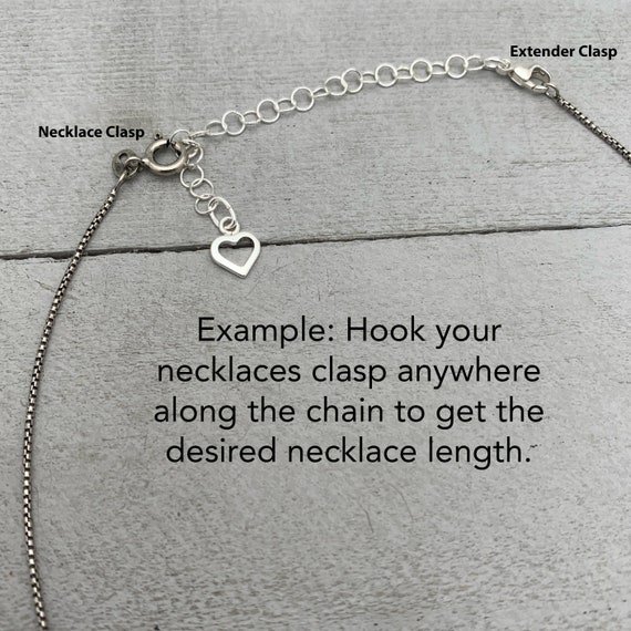 Interchangeable Sterling Silver Necklace Extender. Layered