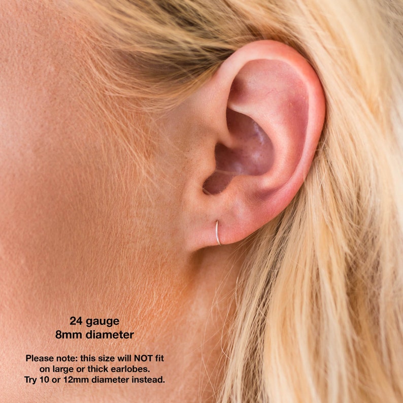 Thin Solid Platinum Hoops. Small Hoop Earrings .950 Platinum Etsy