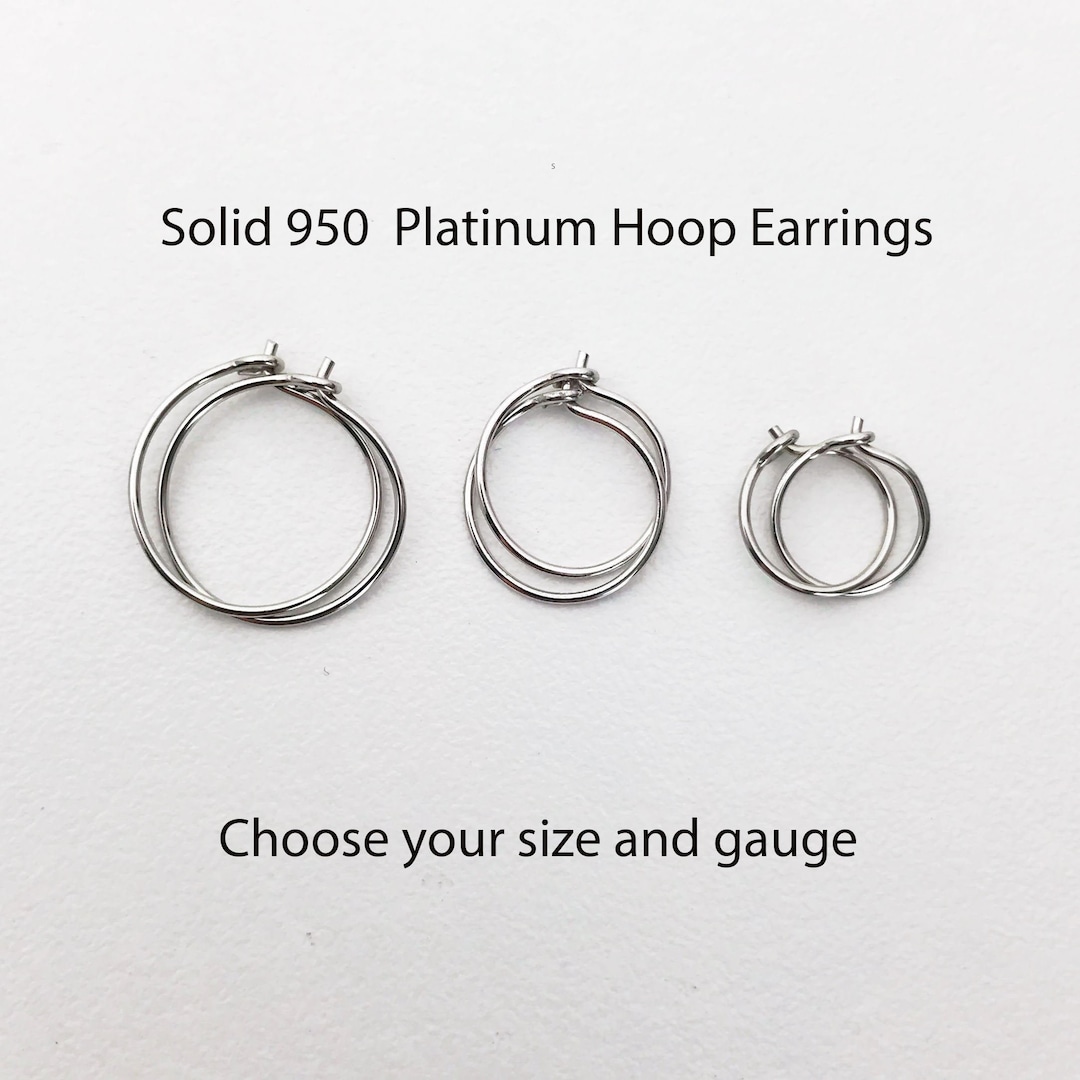 Solid platinum deals earrings