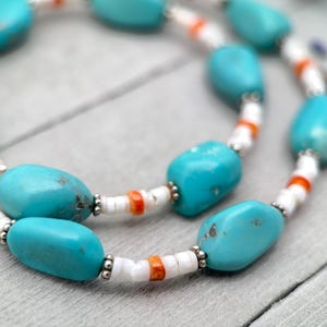 Collana Nacozari in turchese, ostrica spinosa e argento sterling