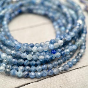 Beaded Kyanite and Sterling Silver Silver Necklace