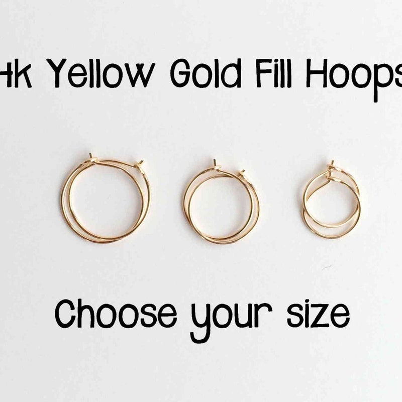 14 K Gold Loop Earrings - Etsy