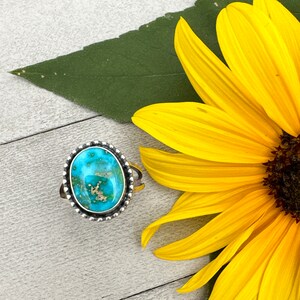 Sonoran Gold Turquoise Sterling Silver Ring Size 9 US/Canada