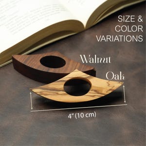 Birth Month Flower Book Page Holder: Custom Walnut Thumb Rest for Easy Page Holding image 11