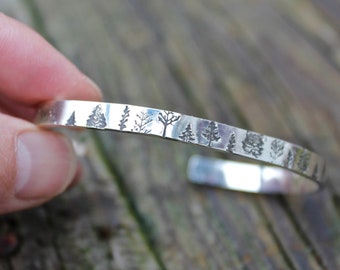 Trees Bracelet in Silver