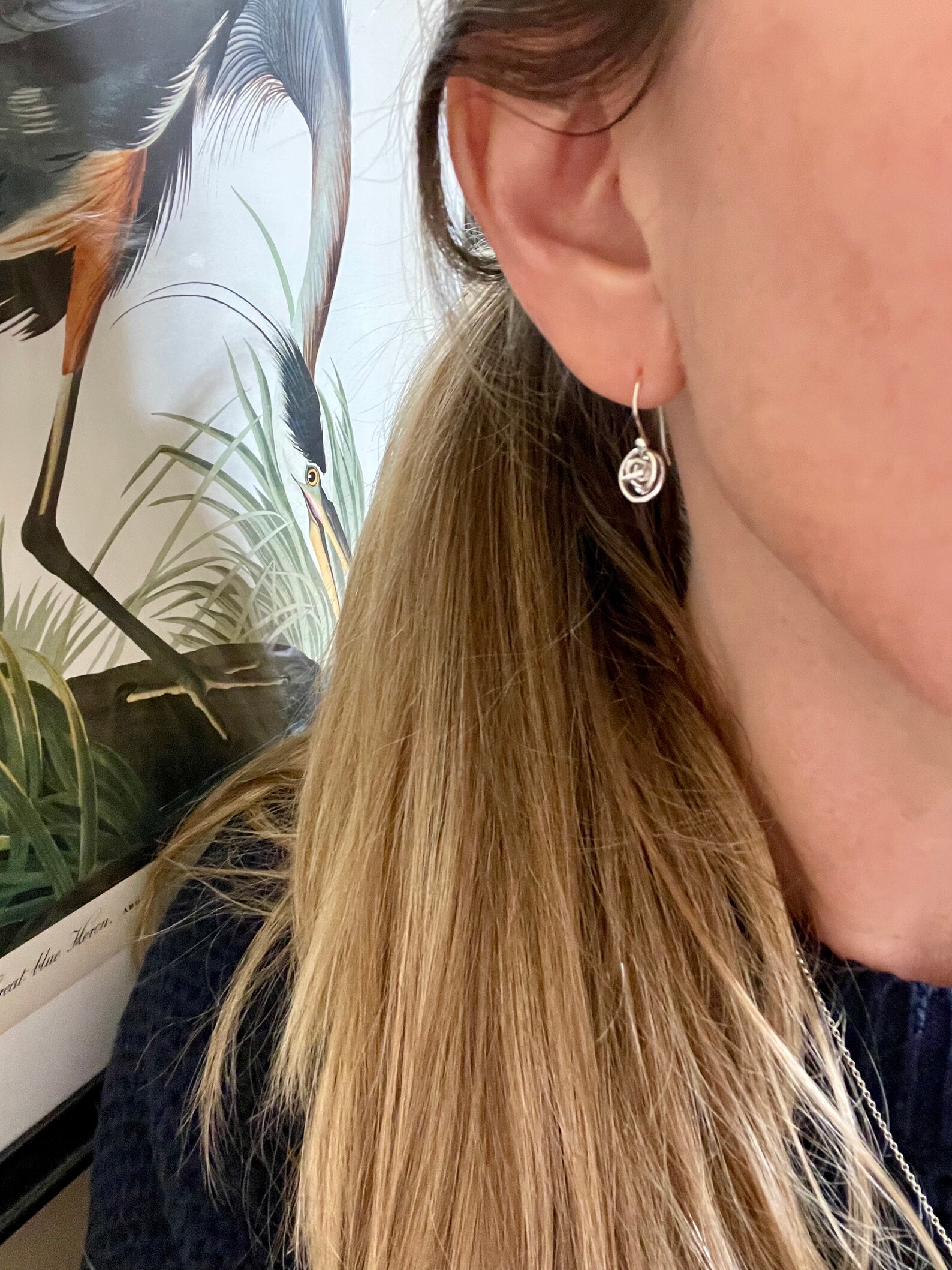 Knot of Sterling Silver. Tumbleweed Earrings. Mini Tiny Small Etsy