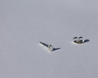 Teardrop Raindrop Mini earrings Sterling silver or 14K yellow or Rose Gold Pair or Single small handmade micro little tiny studs teardrops