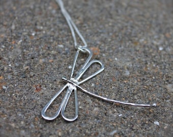 Dragonfly Necklace in Sterling Silver