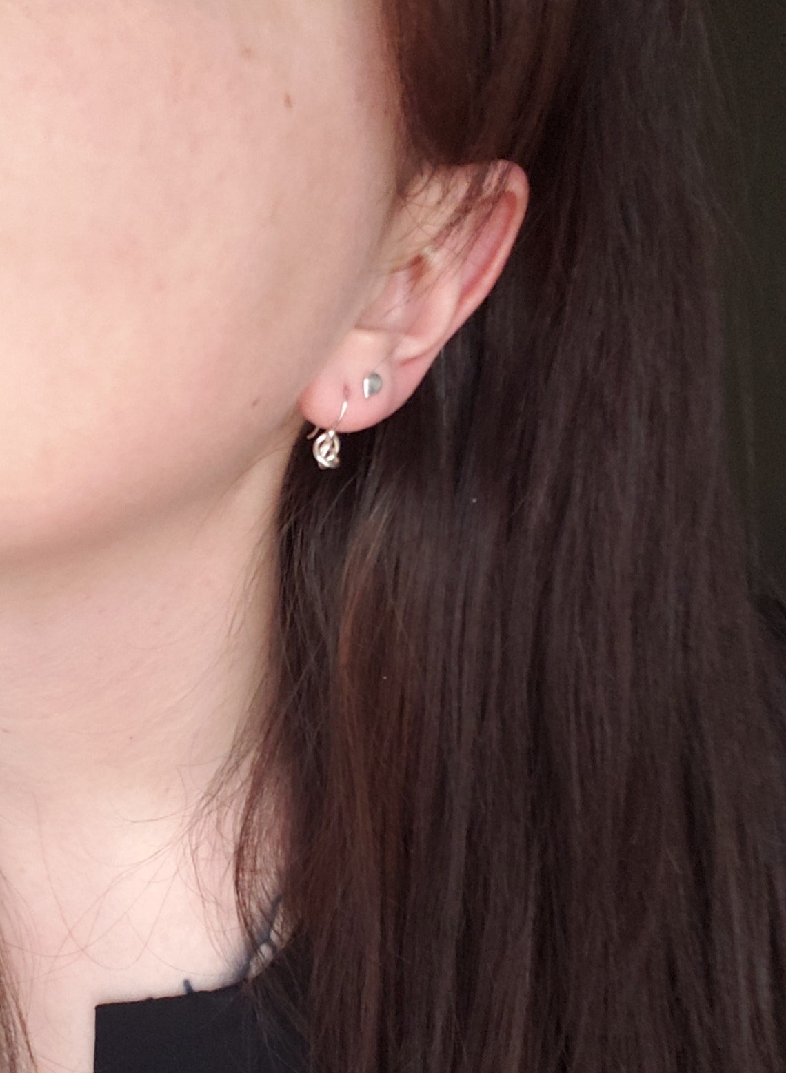 Knot of Sterling Silver. Tumbleweed Earrings. Mini Tiny Small Etsy