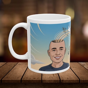 Funny bald Mug, Coffee Cup, Gift for Friends,  Baldi, Bald Joke Mug, bald man gift, gift for bald guy, funny no hair mug, bald guy joke