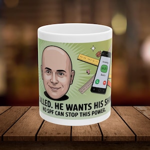 Humoristische mok, perfect cadeau voor koffieliefhebbers, grappige kantoormok, Baldi, verjaardag, nieuwigheidscadeau, Baldi-cadeau, Baldi grappig, grappige mok voor kale