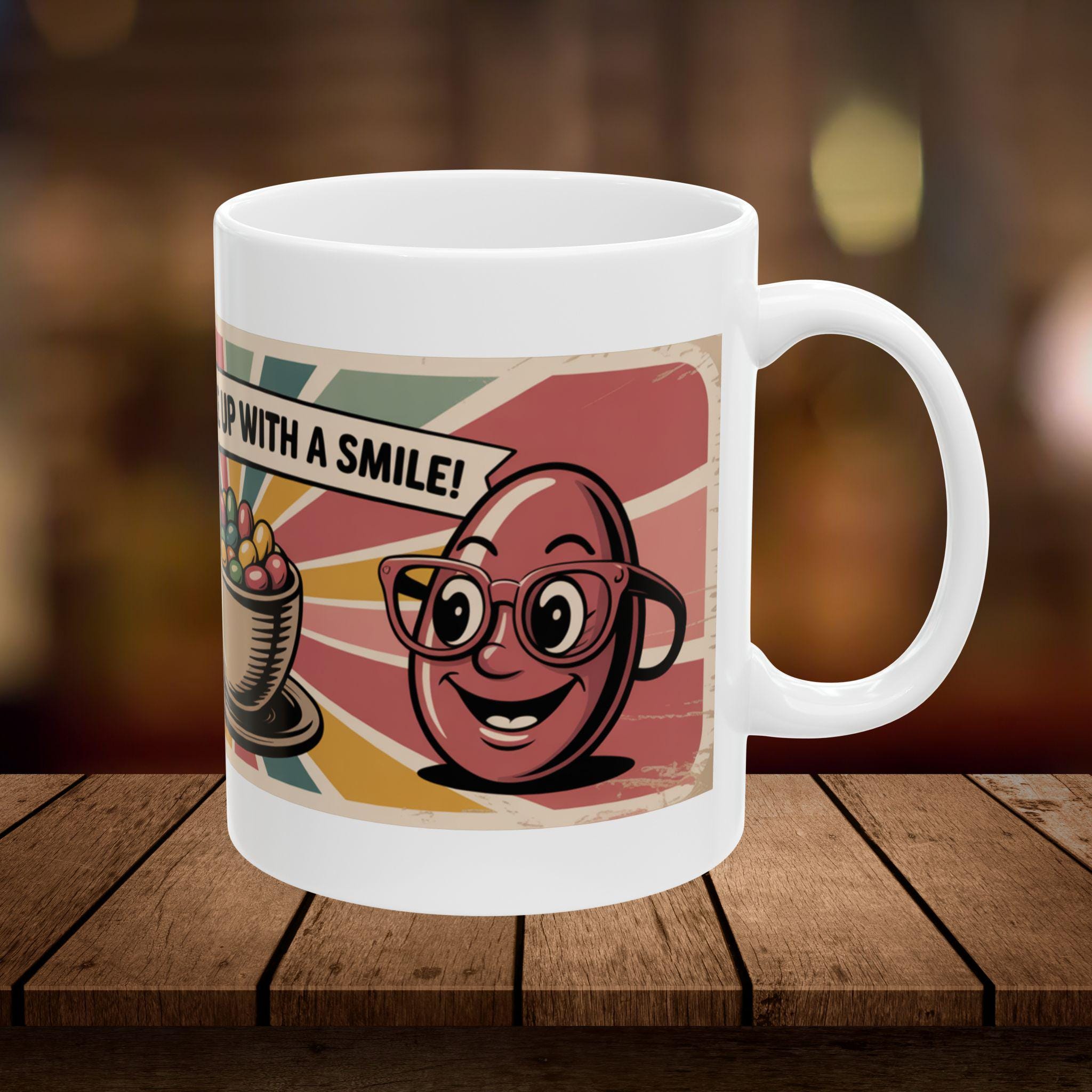 Caneca de café de cerâmica colorida, presente perfeito para amantes de café, decoração de cozinha, designs divertidos para casa e escritório, utensílios exclusivos para bebidas