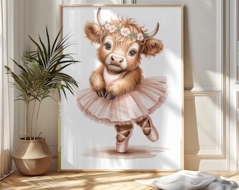 Berçário de vacas das Terras Altas, Arte de parede para berçário de vacas das Terras Altas, Decoração para berçário de vacas das Terras Altas, Arte de parede para berçário de vacas das Terras Altas, Download digital para impressão