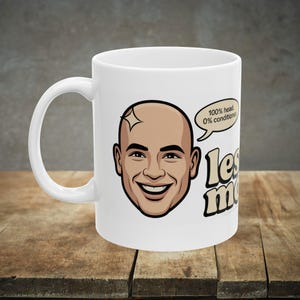 Funny Hairless Mug, Humorous Coffee Cup, Gift for Bald Friends, Unique Dad Present, funny bald mug, bald joke mug