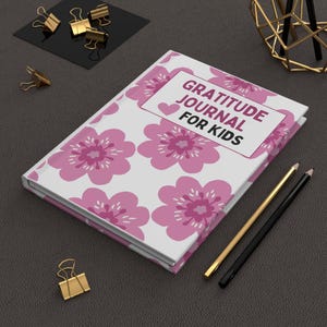 Diario de gratitud para niños, diario floral de tapa dura, cuaderno de escritura inspiradora, regalo para niños, diario infantil