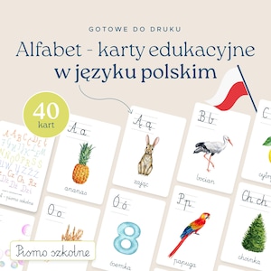 Tarjetas didácticas para el aprendizaje del alfabeto polaco en el aula para niños en edad escolar (PDF)