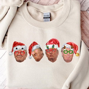 Donald Trump Christmas Retro Shirt, Donald Trump Christmas Portrait Shirt, Funny Trump Shirt, Vote For Trump Shirt, Republican Christmas Tee