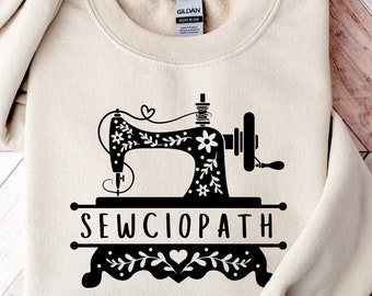 Maglietta Sewciopath, Maglietta divertente da cucito, Felpa da quilting, Maglione Sewciopath, Magliette da donna, Maglietta per amanti del cucito, Regalo per quilter