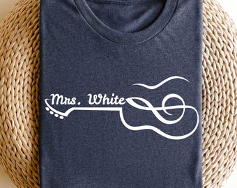 Custom Guitar Teacher Shirt, Custom Shirt for Guitar Teacher, Guitar Teacher Gift, Personalized Guitarist Shirt Gift, Custom Guitar Shirt