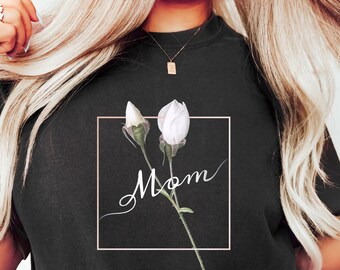 Rose Liebhaber Mama Shirt, Minimal Mama Shirt, Retro Mama Shirt, Muttertag Geschenk Shirt, süßes Mama Shirt, Mama Leben Shirt, neue Mama Geschenk, Mama Geschenk