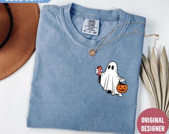 Comfort Colors® Сute Ghost Coke Shirt, Сute Little Ghost Cola Shirt, Boo Ghost Shirt, Ghost Coke Shirt, Halloween Coca Cola Tee, Coke Lover
