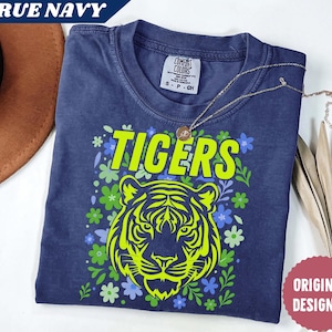 Comfort Colors® Tigers Mascot Shirt, Favorite Team Shirt, Tigers School Team Shirt, Tigers Team Shirt, Tigers School Spirit, Mascot Team Tee