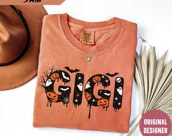 Comfort Colors® Spooky Gigi Shirt, Halloween Grandma Shirt, Halloween Gift for Gigi, Spooky Season Shirt, Gigi Sweatshirt, Spooky Gigi Shirt