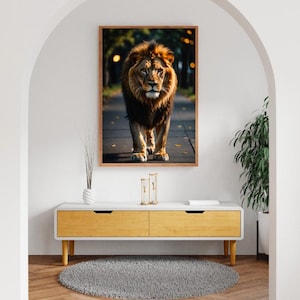 King of the jungle | Animal | Lion | Digital Art Print | Wall Art | AI Generated | AIArt | Digital Download | Home Decor | Printable Art