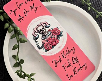 Funny Skeleton Bookmark: Book Lover Gift, Laminated Gloss