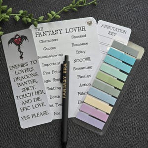 Book Annotation Kit For Book Lover Fantasy Annotation Key Bookmark Annotation Bundle Fantasy Era Pen Sticky Tabs Stickers Bookmark Fantasy