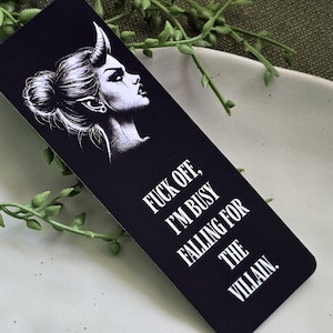I'm Busy Falling For The Villain Bookmark | Smut Bookmark | Villain Bookmark | Spicy Bookmark | Dark Romance Bookmark | Bookish |