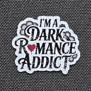 Sticker romantique sombre | Sticker romantique sombre | Sticker épicé | Sticker livresques | Autocollant en vinyle | autocollant charbon |