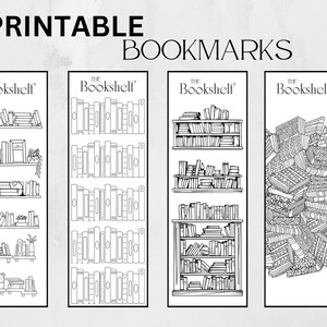 PRINTABLE Bookmarks | the Bookshelf | Reading Tracker |colouring ...