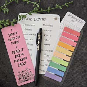 Book Annotation Kit For Book Lover Annotation Key Bookmark Annotation Bundle Pen Sticky Tabs Stickers Bookmark Book Lover Gift Bundle Pack