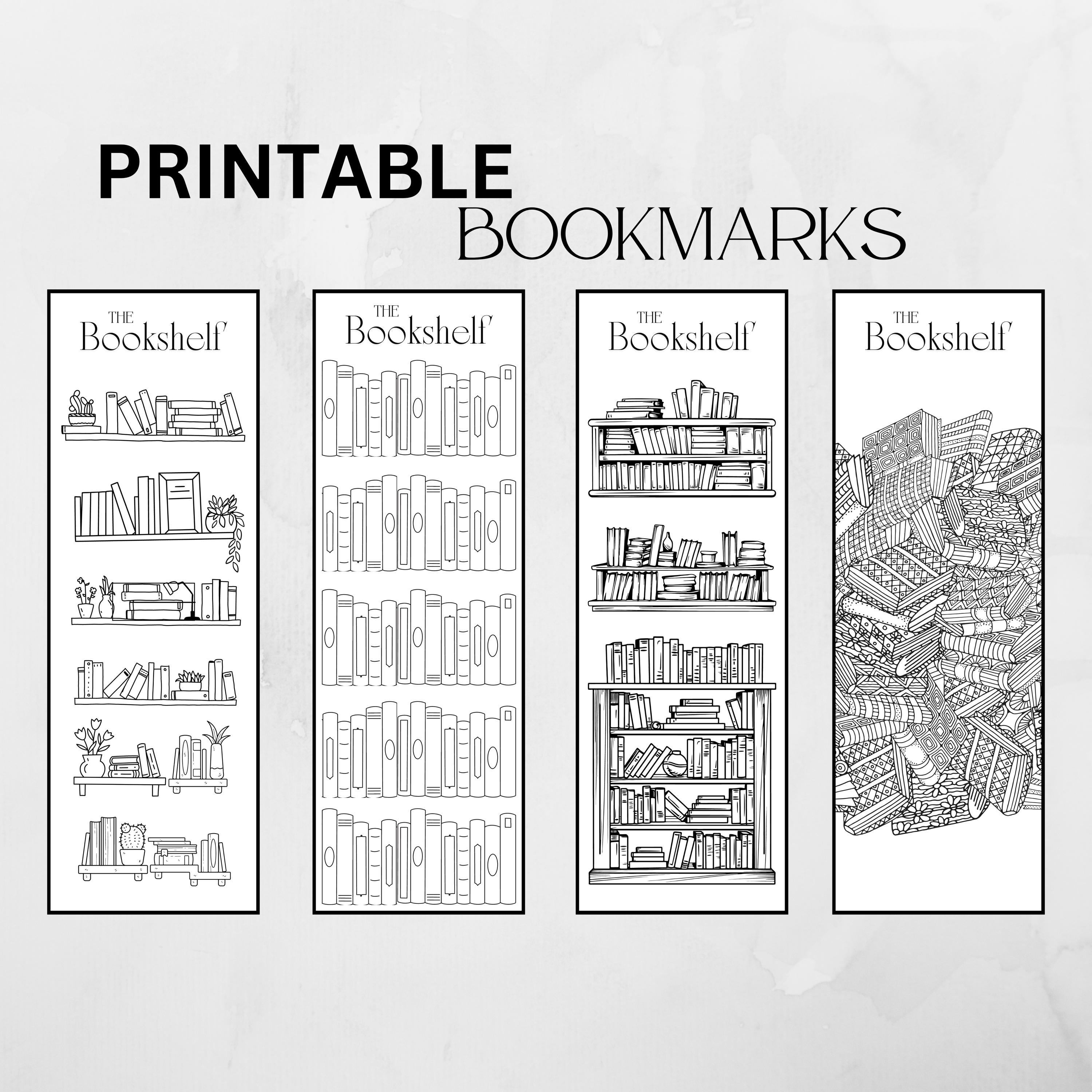 PRINTABLE Bookmarks | the Bookshelf | Reading Tracker |colouring ...