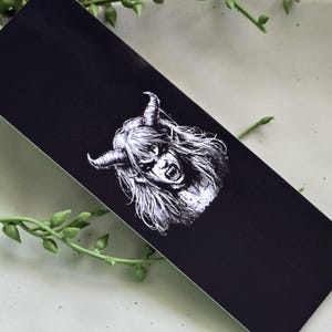 Horned Vampire Girl Bookmark | Vampire Bookmark | Devil Bookmark | Dark Romance Bookmark | Bookish | Horror Bookmark | Dark Fantasy Bookmark