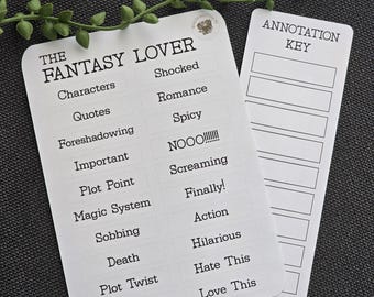 Kit annotatiestickers fantasieboek: bladwijzersleutel romantiek