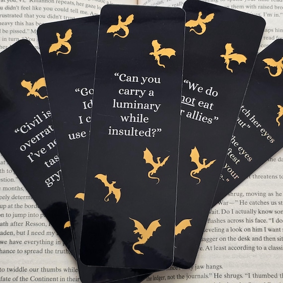 Fourth Wing Bookmark | Andarna Sassy Quotes | Bookish Bookmark | Romantasy Bookmark | Funny Bookmark | Fantasy Bookmark | Dragon Bookmark |