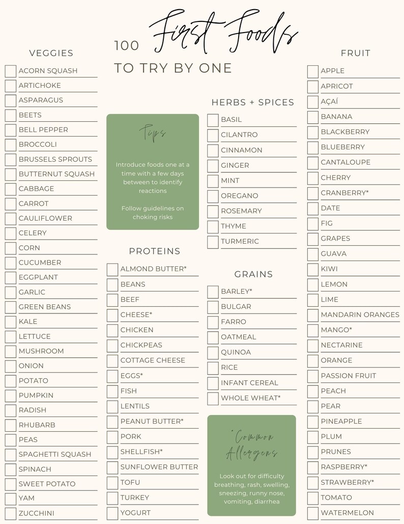 100-foods-to-try-before-one-year-checklist-etsy