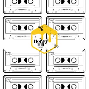 Cartes de demande de chanson à imprimer, Cartes de demande de chanson de mariage, Bandes magnétiques sur cassette, Cartes de demande de chanson à imprimer EVJF, Demande de mariage, Imprimable