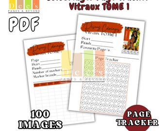 Disney Vitraux Tome 1 Page Tracker, Colouring Book (Printable PDF)