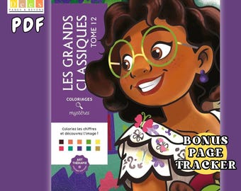 100 Pages Disney Coloriage PDf | Colour By Number | GRAND CLASSICS 12 | Instant Digital Download | Printable Disney Art | Bonus Page Tracker