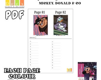 Disney Mickey, Donald & Co Marker Tracker, Printable Colouring Journal (PDF Pattern)