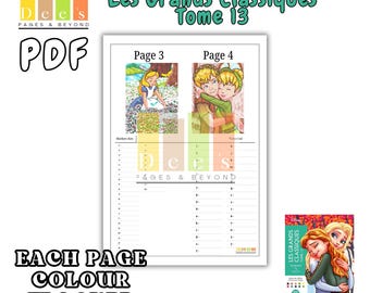 Les Grands Classiques Tomo 13 páginas de seguimiento de colores (PDF)