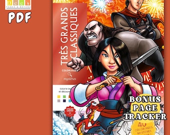 Très Grandes Classiques – 40 Pages Colour By Number PDF Plus Bonus Tracker