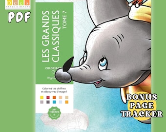 100 Pages Disney Coloriage PDf | Colour By Number | GRAND CLASSICS 7 | Instant Digital Download | Printable Disney Art | Bonus Page Tracker