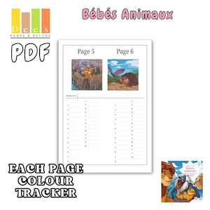 Bebes Animaux カラー トラッカー ページ (PDF)