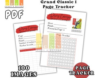 GRAND CLASSICS 1 PAGE Tracker, 100 Images, Printable Colour Tracker, Colour Swatches, Disney Colour By Number, Colour Journal & Organiser